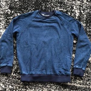 Topman Denim blue crew neck sweatshirt
